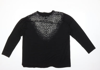 Womens UK Size 4XL LC Waikiki Black Pullover Jumper