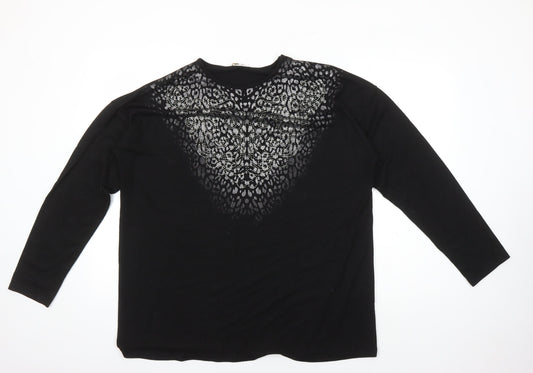 Womens UK Size 4XL LC Waikiki Black Pullover Jumper