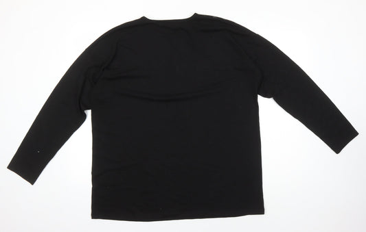 Womens UK Size 4XL LC Waikiki Black Pullover Jumper