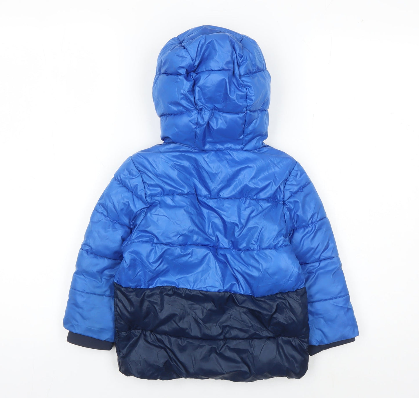 Michael Kors Boys Blue Puffer Jacket, Size 2 Years, Hooded