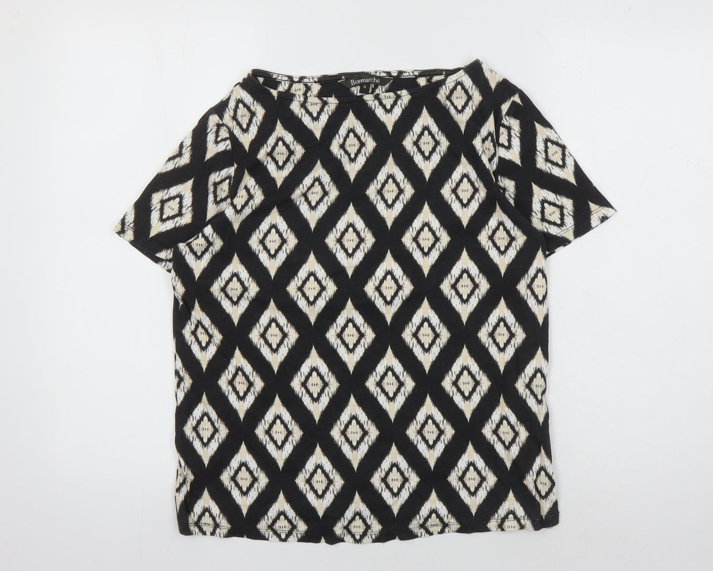 Womens UK Size 16 Bonmarché Black Basic T-Shirt