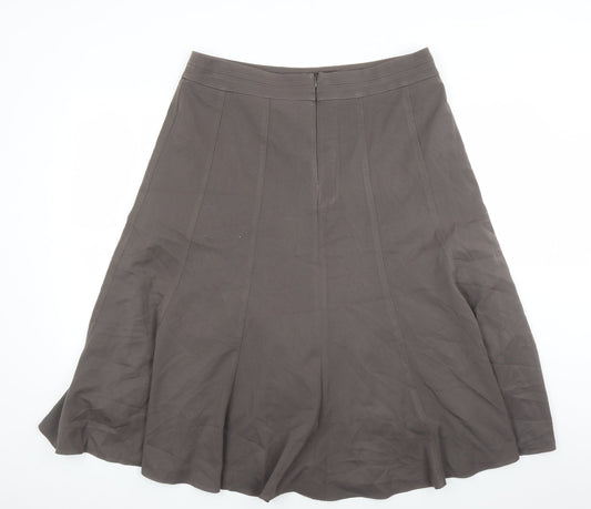 Marks and Spencer Women's Brown A-Line Skirt Size 10