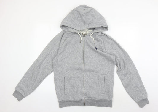 Mens UK Size S Jack Wills Grey Full Zip Hoodie
