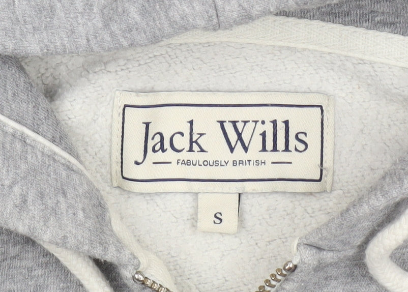 Mens UK Size S Jack Wills Grey Full Zip Hoodie
