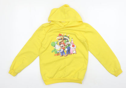 Foanjia Boys Yellow Super Mario Pullover Hoodie Size 122
