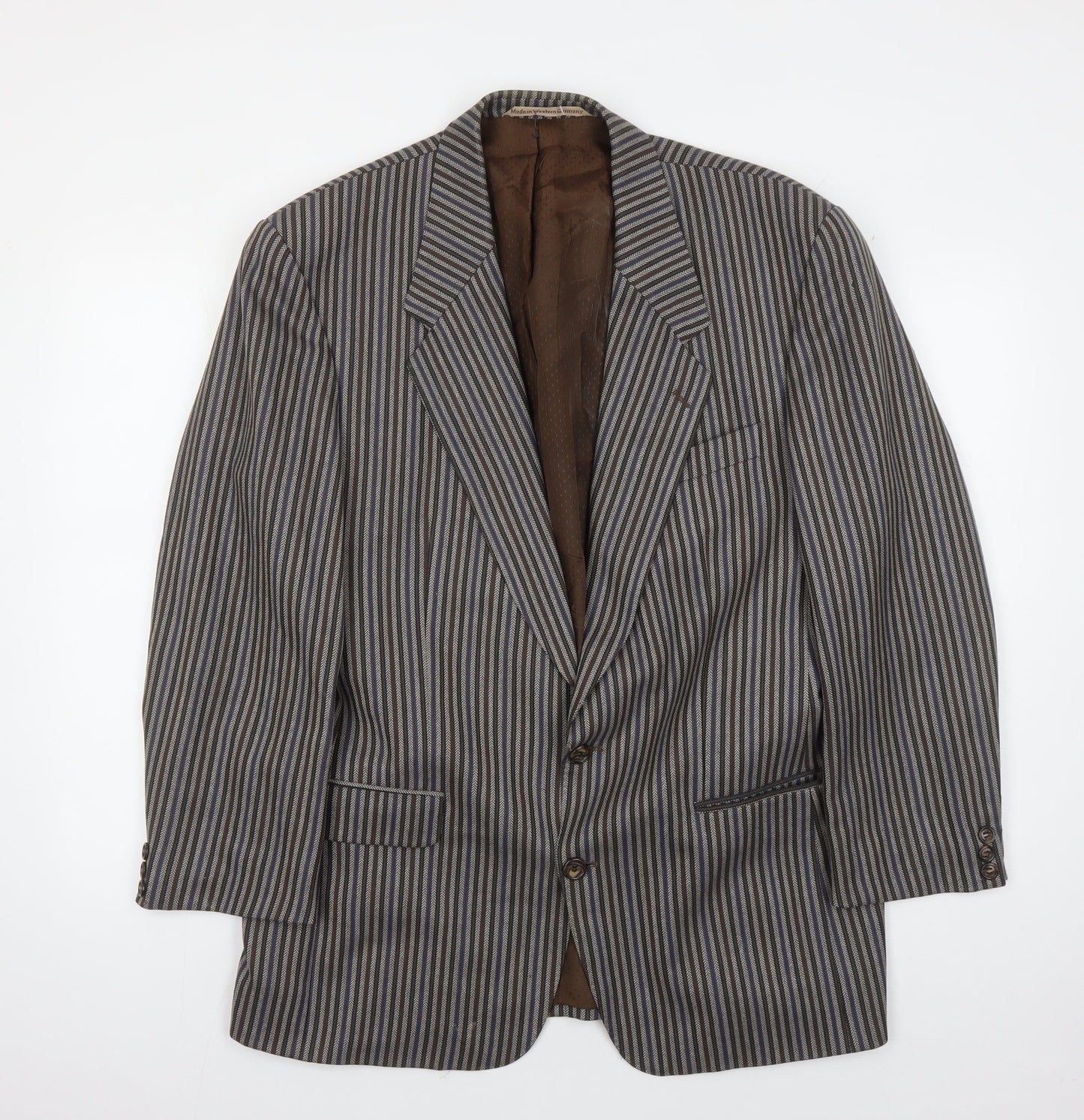 Otley's Men's Grey Striped Blazer, Vintage Style 42R