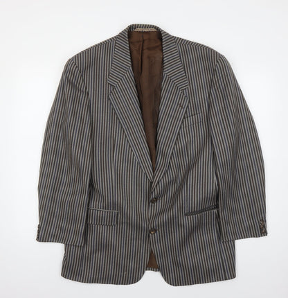 Otley's Men's Grey Striped Blazer, Vintage Style 42R