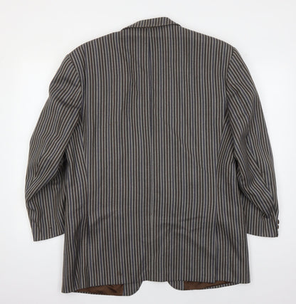 Otley's Men's Grey Striped Blazer, Vintage Style 42R