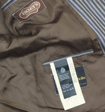 Otley's Men's Grey Striped Blazer, Vintage Style 42R