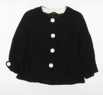 Womens UK Size 8 Laura Ashley Black Basic Jacket