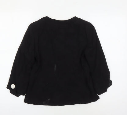 Womens UK Size 8 Laura Ashley Black Basic Jacket