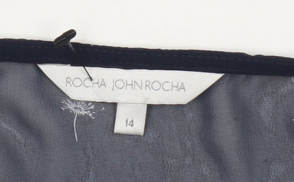 Womens UK Size 14 Rocha John Rocha Blue Wrap Blouse