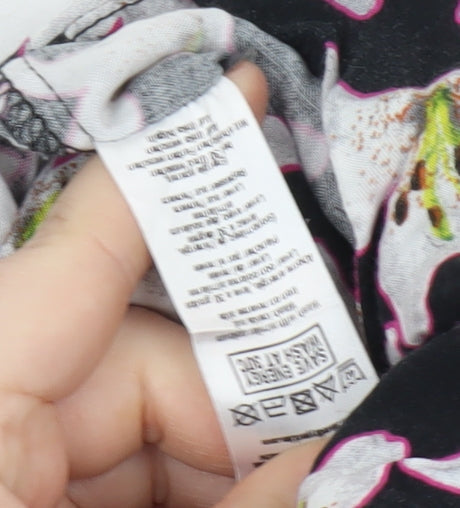 Dorothy Perkins Women's Black Floral Jumpsuit M