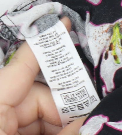 Dorothy Perkins Women's Black Floral Jumpsuit M