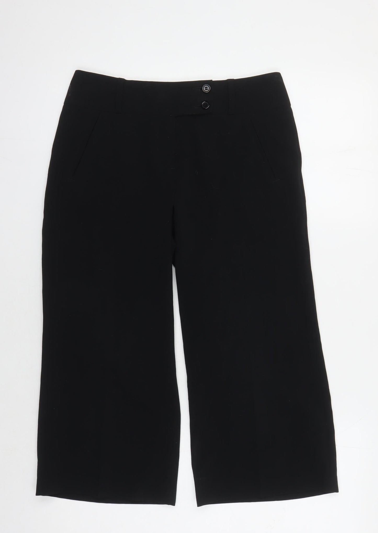 Womens UK Size 8 Marks and Spencer Regular Fit  Black Trousers