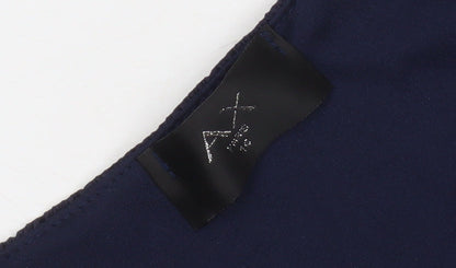 AX Paris Elegant Women's Blue Midi Wrap Dress - Size 14