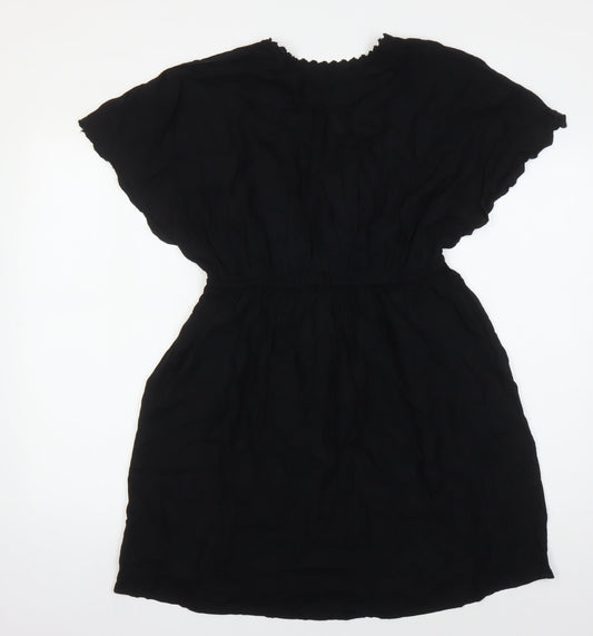 Debenhams Women's Black Knee Length Shift Dress M