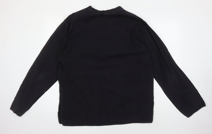 Coline Women's Black Long Sleeve Henley Blouse XL