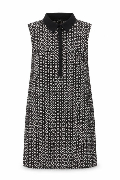 Next Women's Black Geometric Shift Dress Size 12