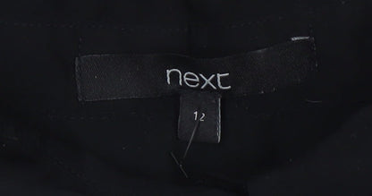 Next Women's Black Geometric Shift Dress Size 12