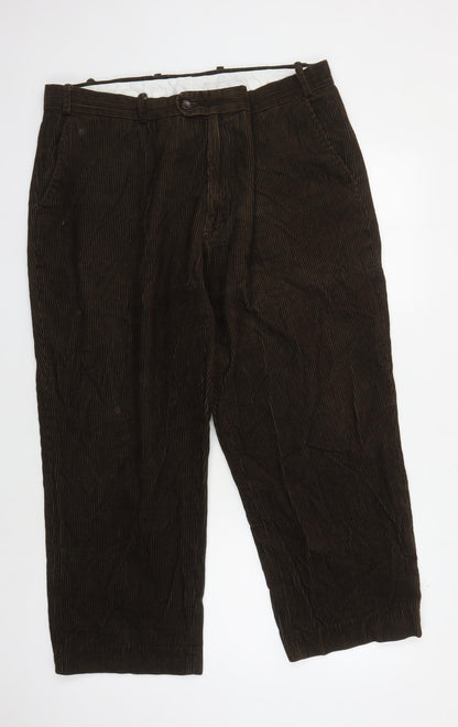 Mens UK Size 42 Berringer Regular Fit Casual Green Trousers