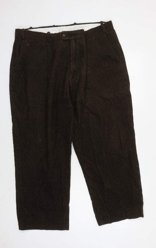 Mens UK Size 42 Berringer Regular Fit Casual Green Trousers