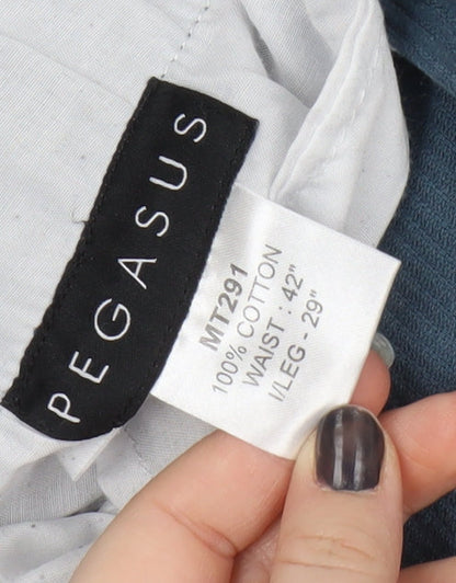 Pegasus Men's Blue Corduroy Trousers 42 in Waist