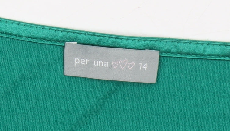 Womens UK Size 14 Marks and Spencer Green  Blouse