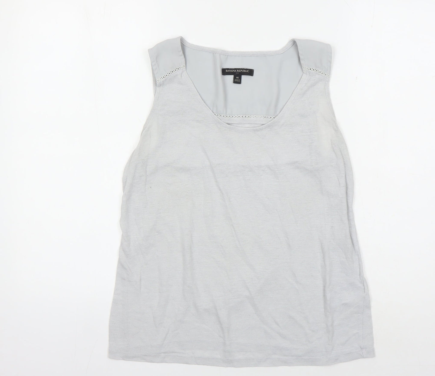Banana Republic Women's Grey Tank Top M Linen Blend