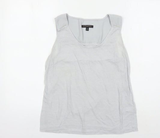 Banana Republic Women's Grey Tank Top M Linen Blend