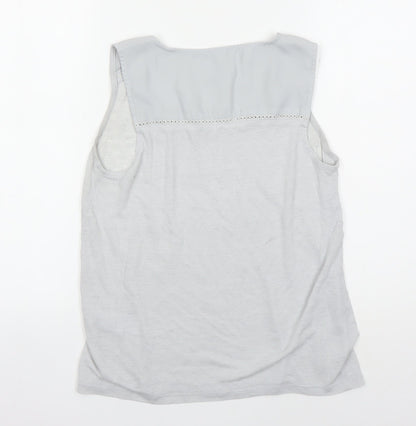 Banana Republic Women's Grey Tank Top M Linen Blend
