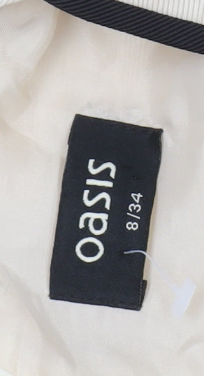 Oasis Women's Black Beige A-Line Dress UK 8 Party