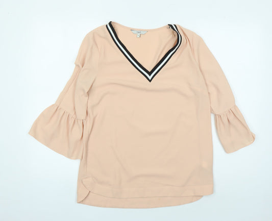 Womens UK Size 10 NEXT Beige Tunic Blouse