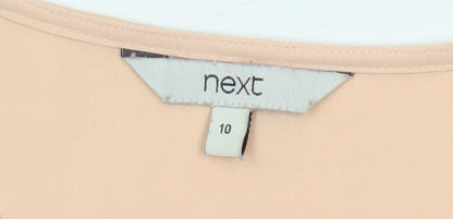 Womens UK Size 10 NEXT Beige Tunic Blouse