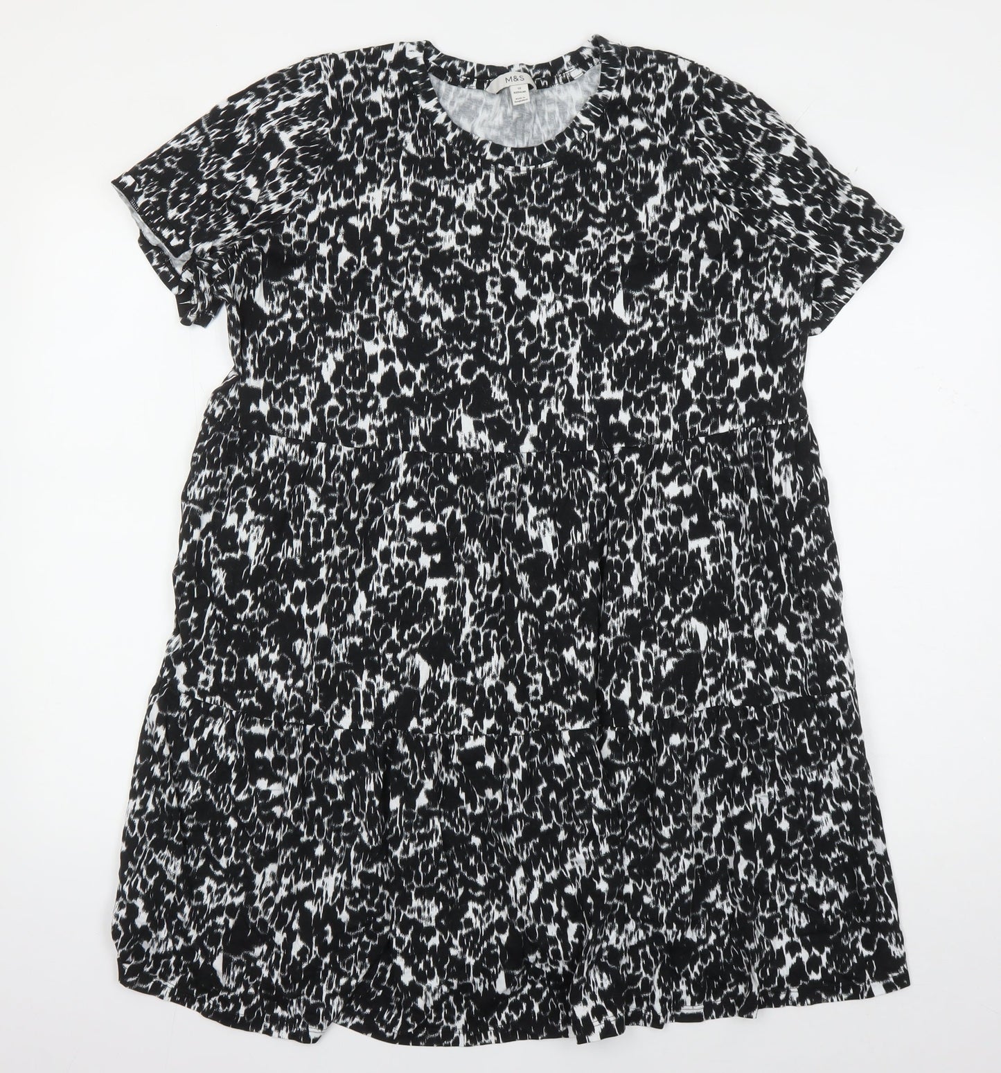 Marks and Spencer Women's Black Animal Print Dress