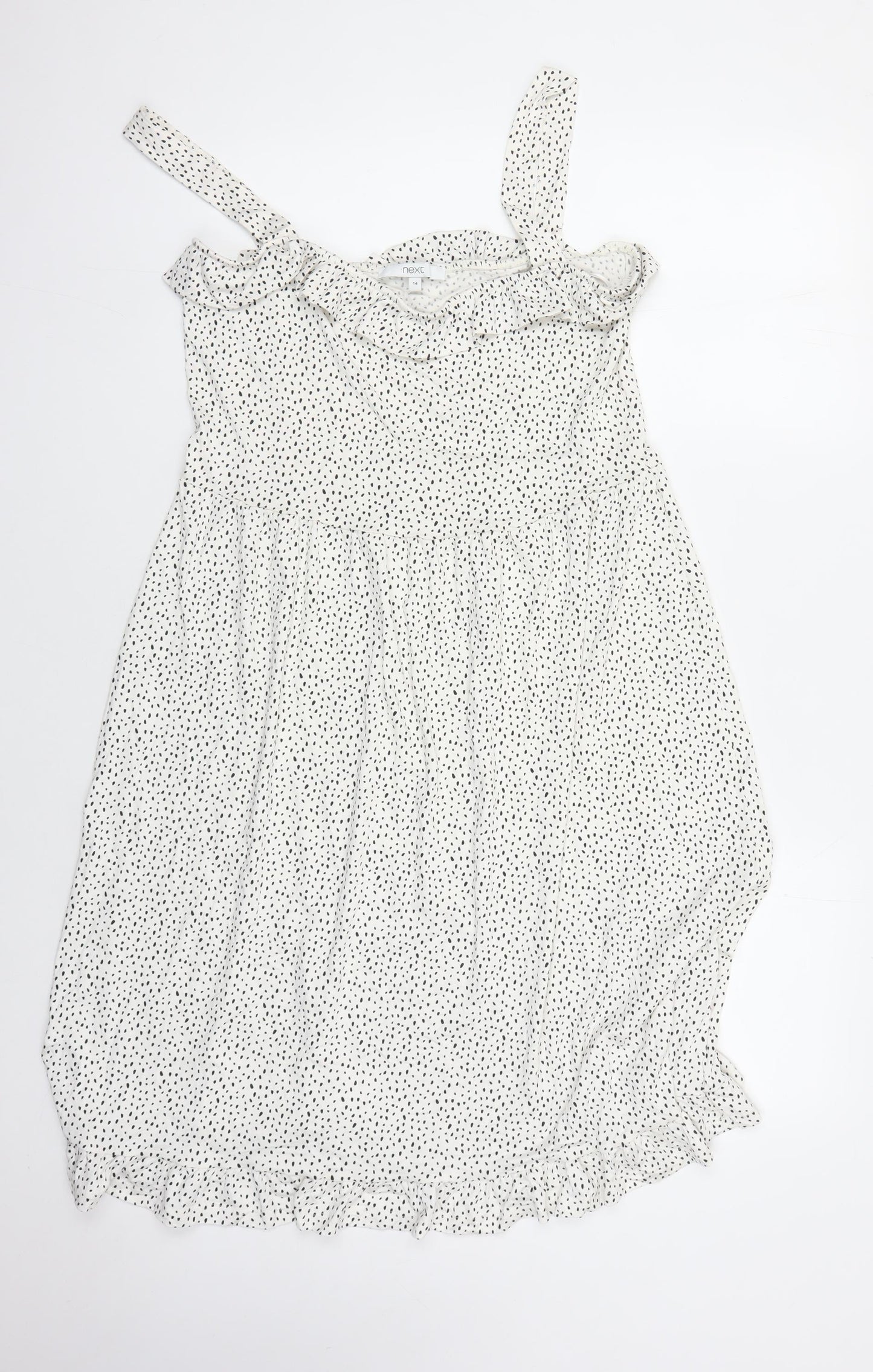 Next Women's White Sleeveless Animal Print Dress 14