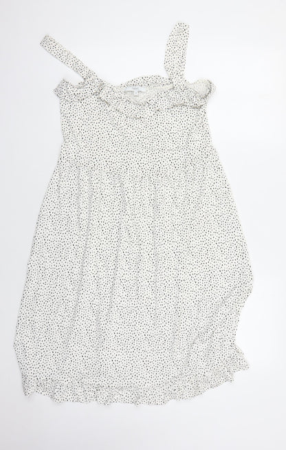 Next Women's White Sleeveless Animal Print Dress 14