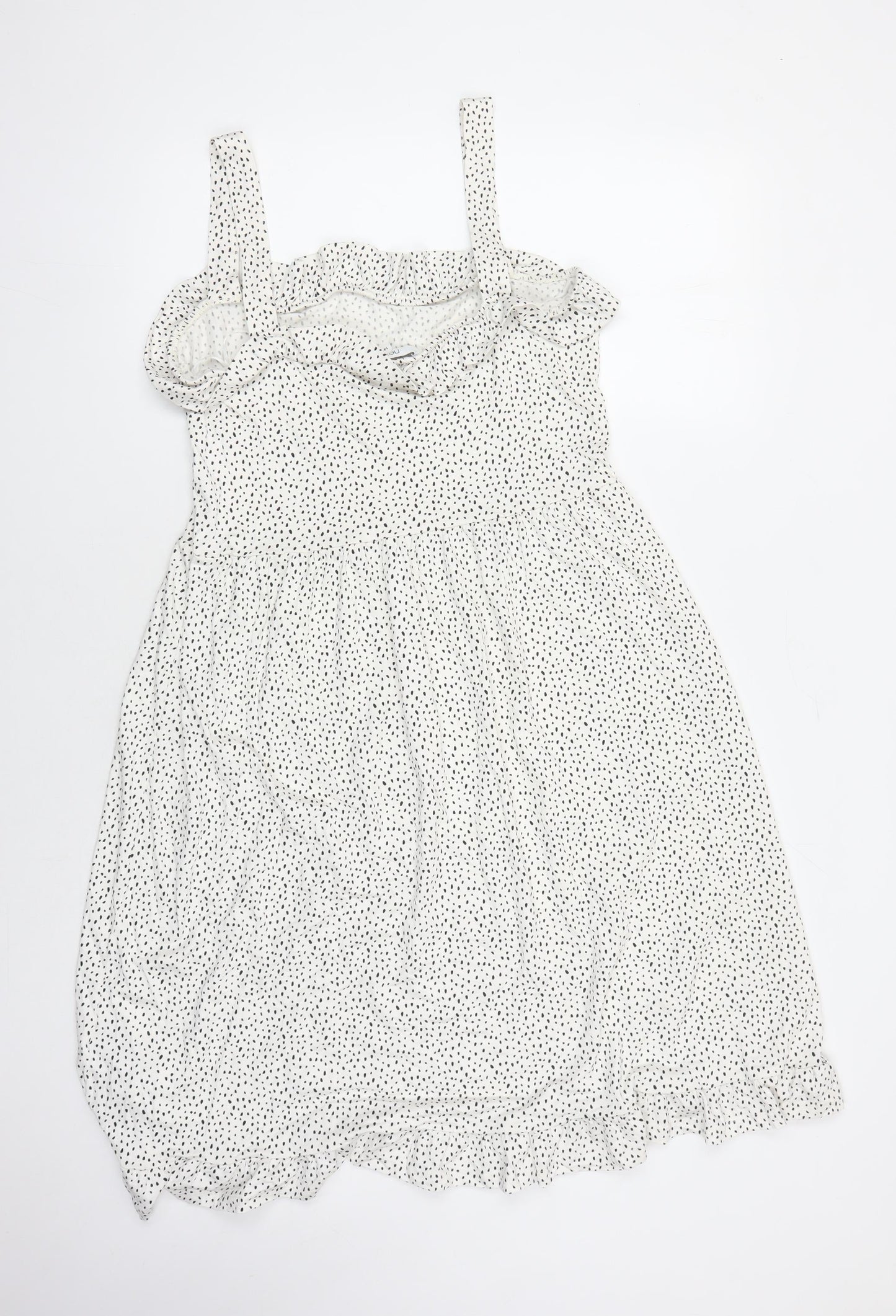 Next Women's White Sleeveless Animal Print Dress 14