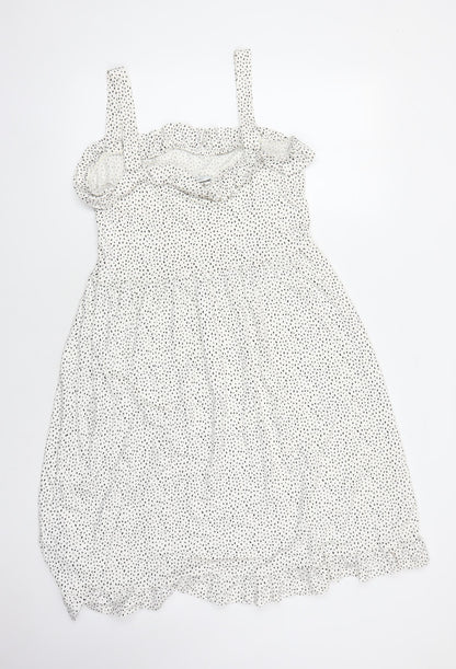 Next Women's White Sleeveless Animal Print Dress 14