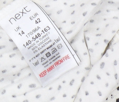 Next Women's White Sleeveless Animal Print Dress 14