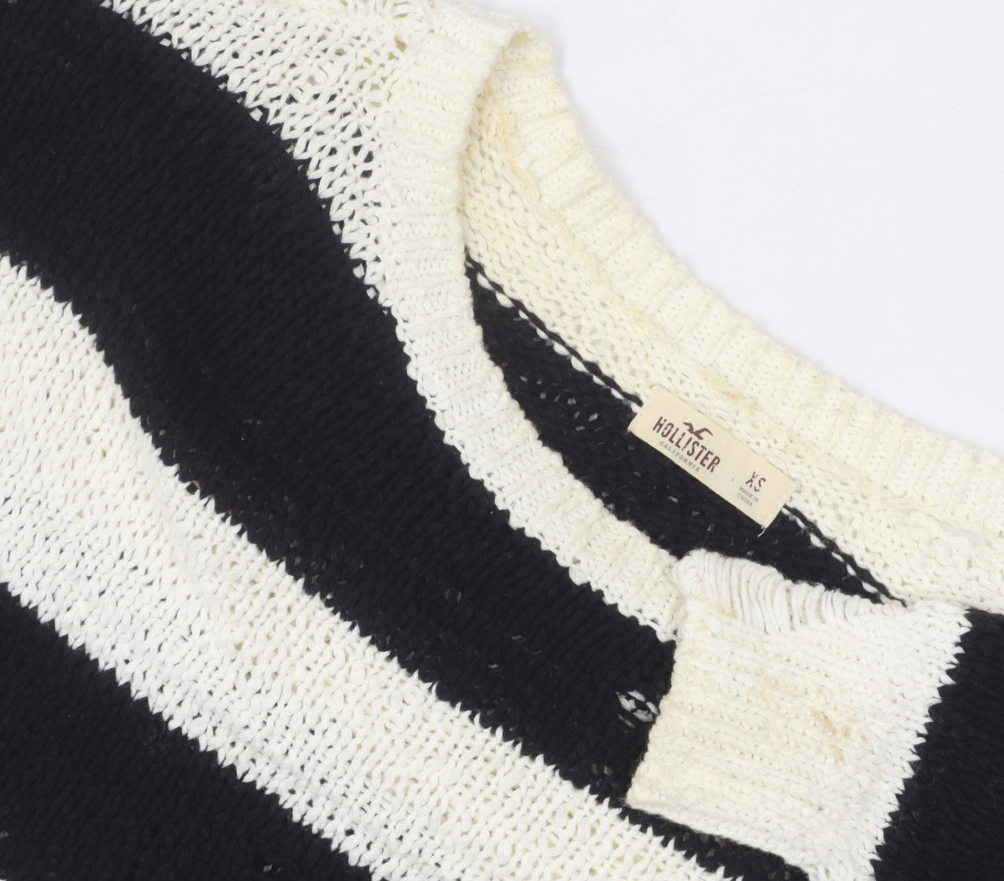 Womens UK Size XS Hollister Black Pullover Jumper