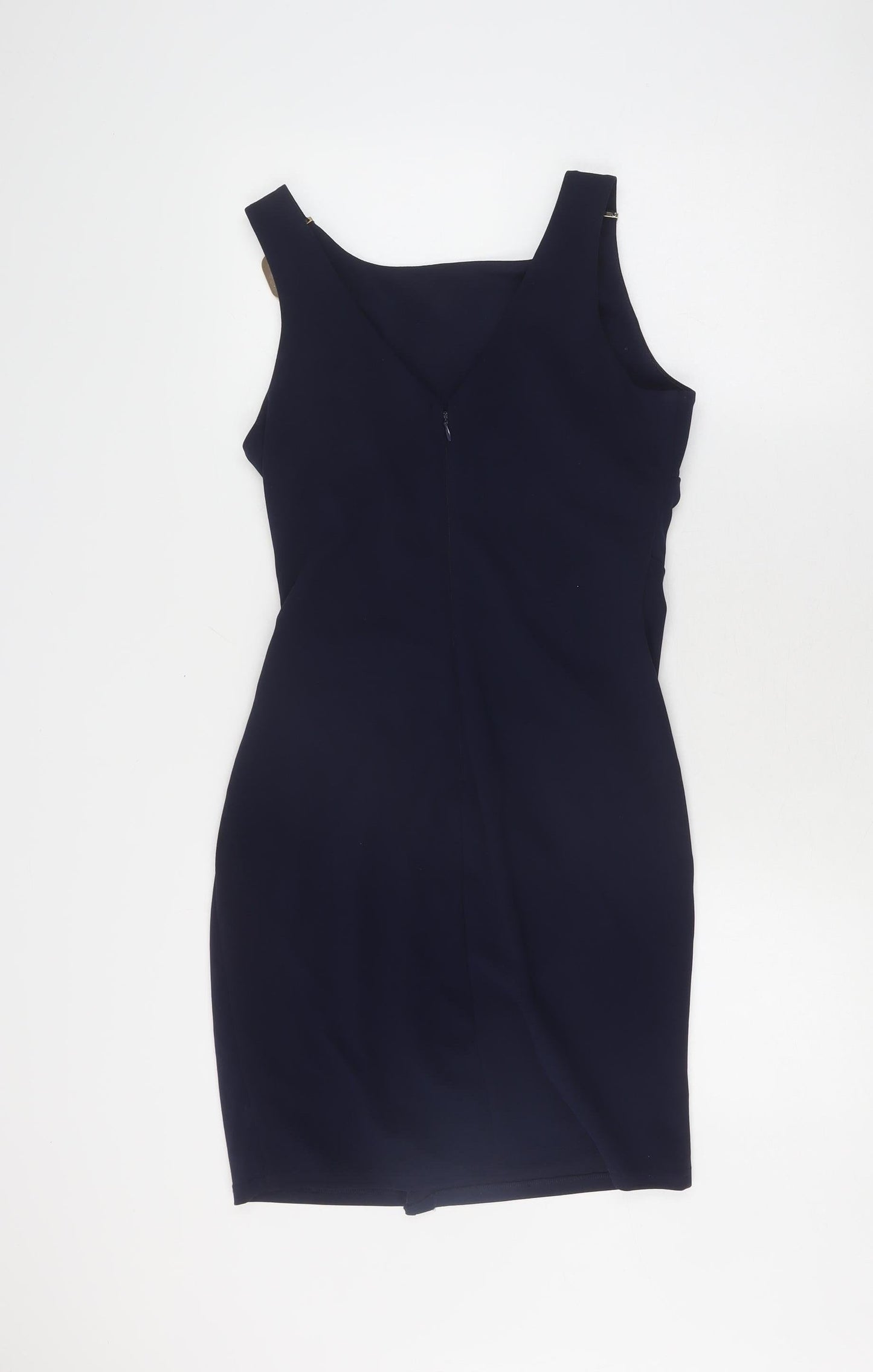 Lipsy London Women's Blue Sleeveless Shift Dress - Size 12