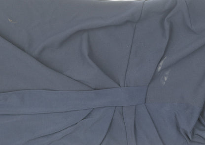 Lipsy London Women's Blue Sleeveless Shift Dress - Size 12