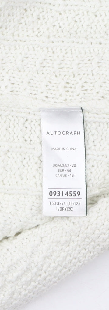 Marks and Spencer Ivory Knit Dress, Size 20, Sleeveless