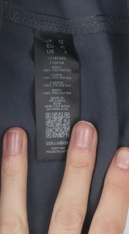 Collusion Women's Grey Long Pencil Skirt Size 12