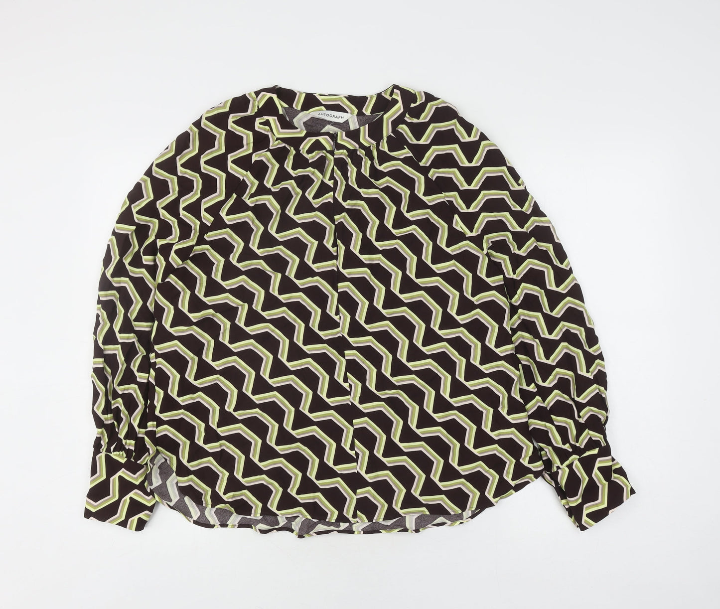 Womens UK Size 12 Marks and Spencer Brown  Blouse