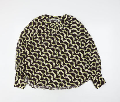 Womens UK Size 12 Marks and Spencer Brown  Blouse