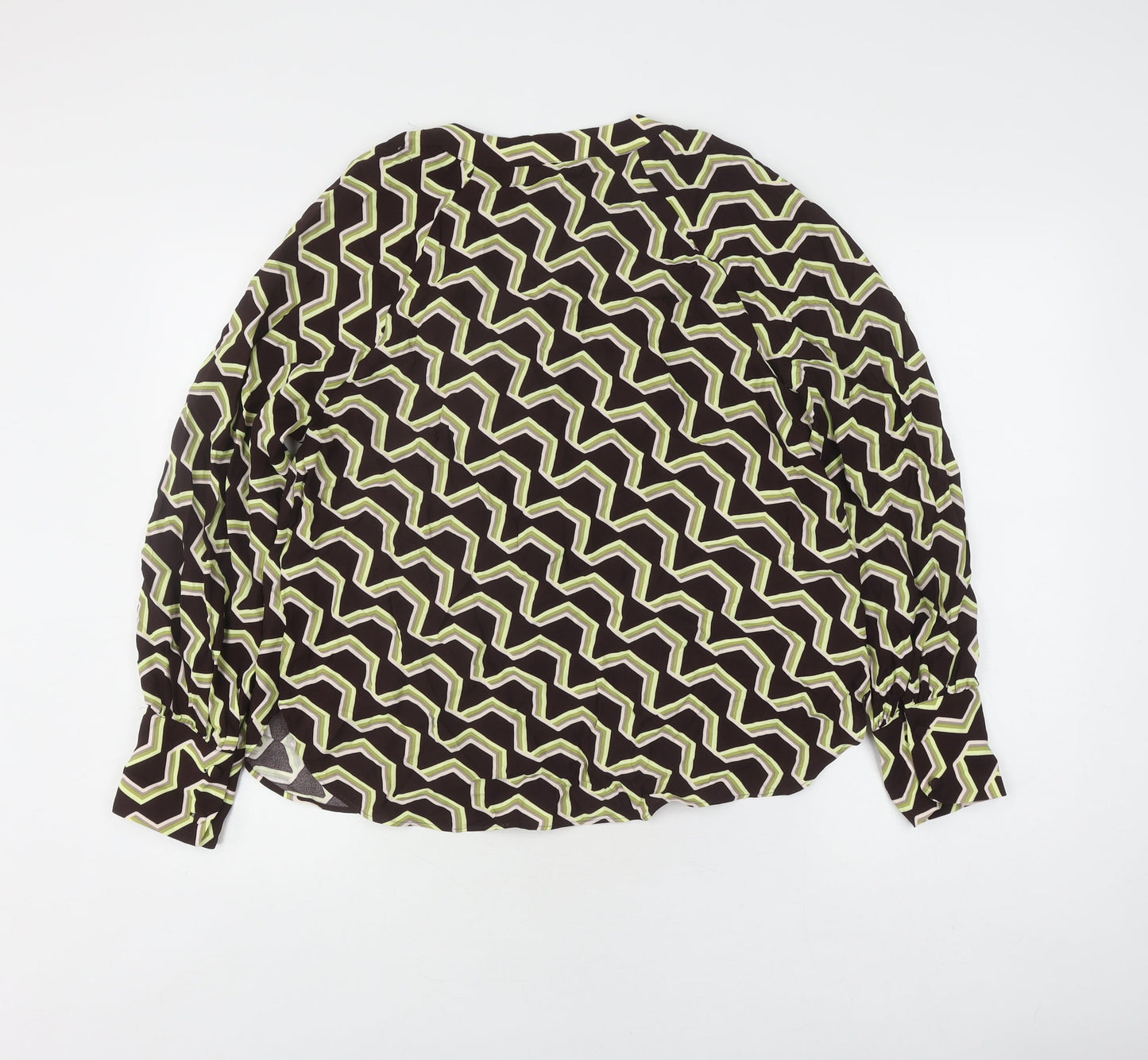 Womens UK Size 12 Marks and Spencer Brown  Blouse