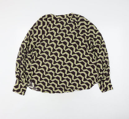 Womens UK Size 12 Marks and Spencer Brown  Blouse