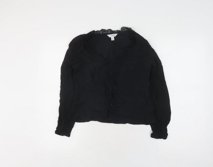 Womens UK Size 10 Marks and Spencer Black  Blouse